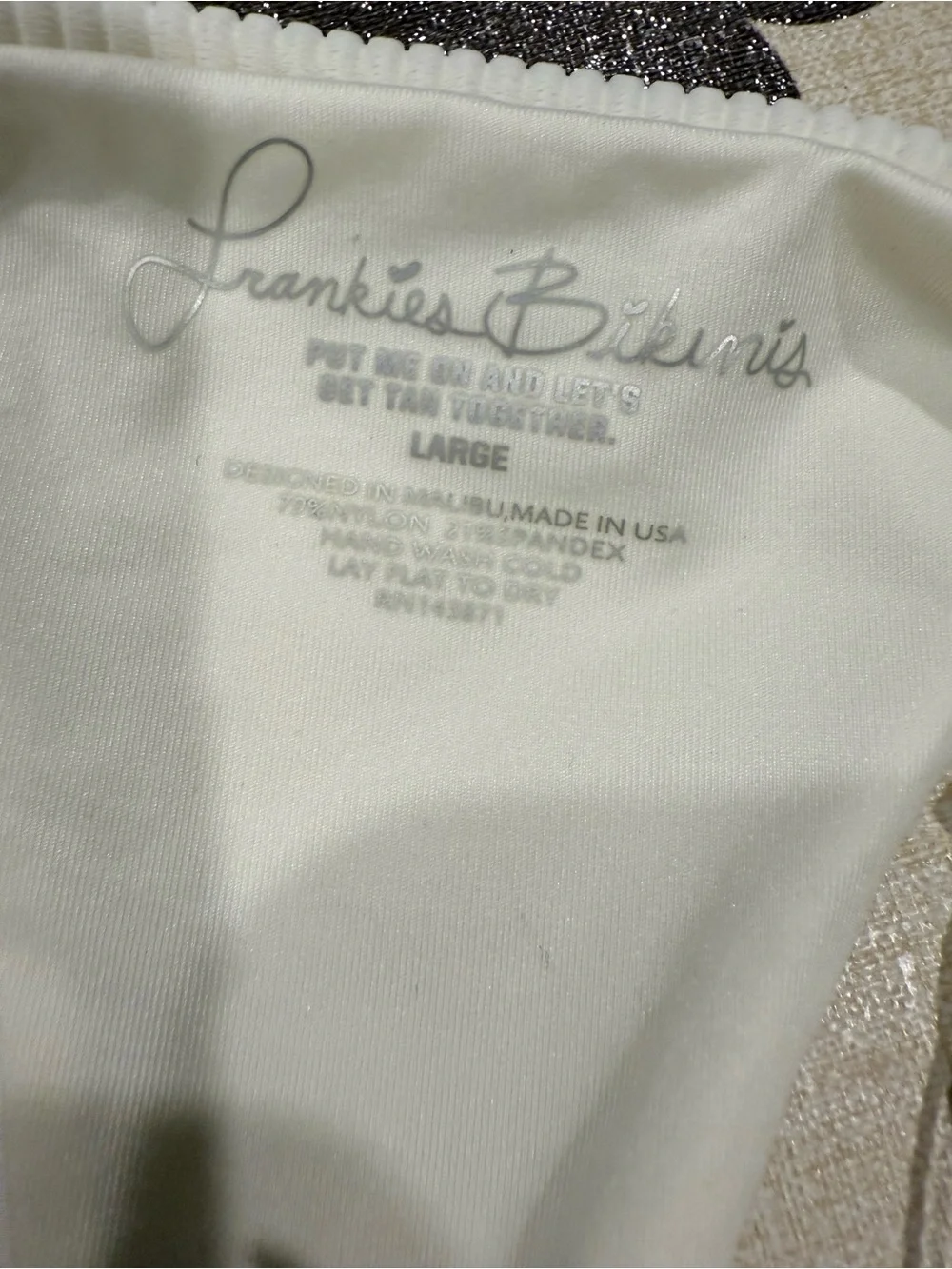 NwT🌻Frankies Bikinis ribbed string bikini bottom 🌻